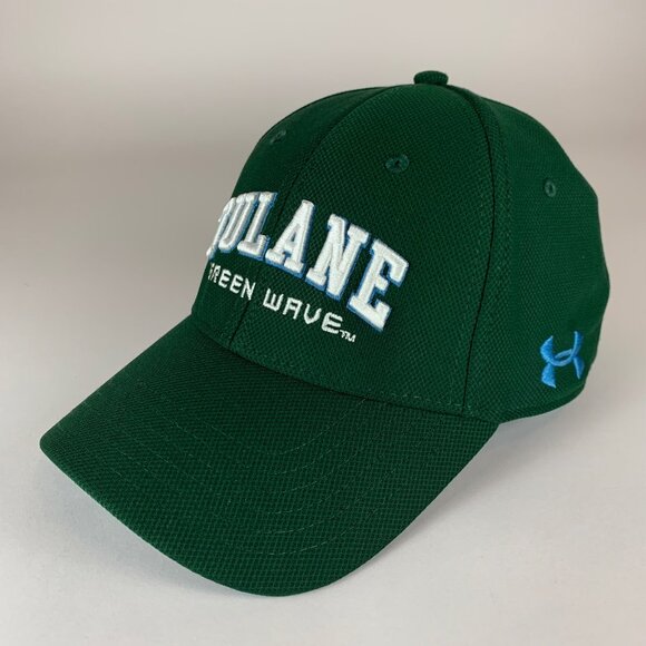 Tulane Green Wave NCAA Green Under Armour Stretch Fitted Hat Mens L/XL - Picture 1 of 5